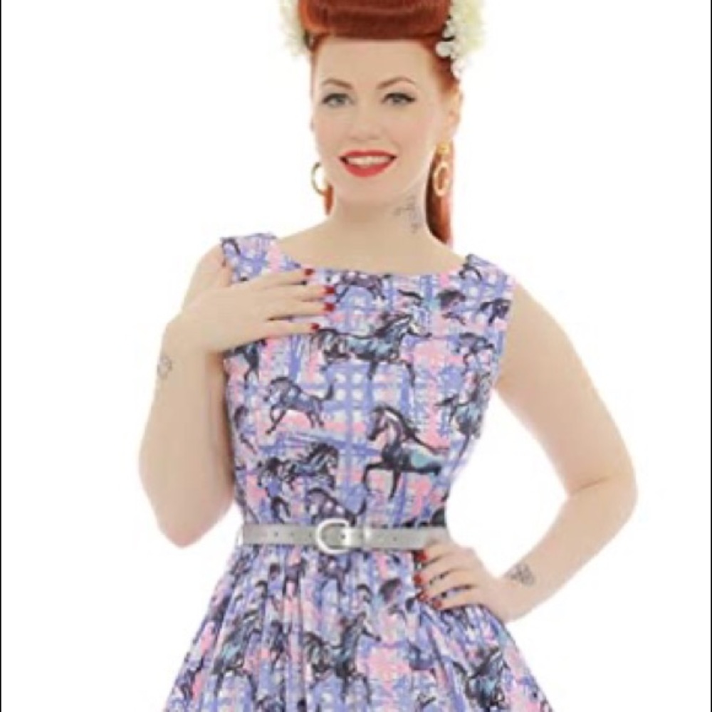 Audrey Purple Watercolor Dress Size 22 Lindybop
